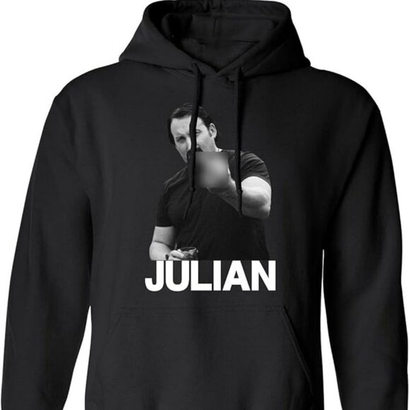 NWT Size Medium Trailer Park Boys Julian Finger Hoodie Black Unisex Pullover - Picture 1 of 1